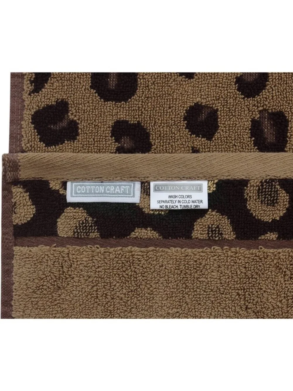 6-Piece Animal Print Safari Towel Set - Soft 100% Cotton Bath Towels